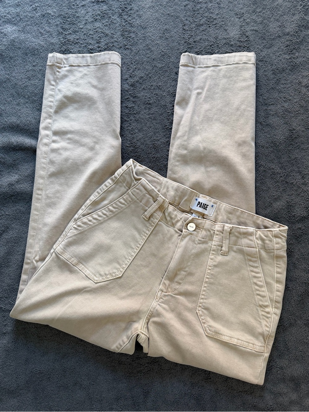 Paige Mayslie Straight Ankle Pant Mid Rose Vintage Warm Sand Sz 27 - Picture 10 of 11